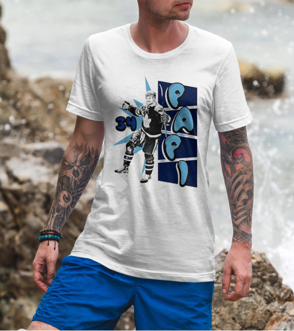 Toronto Maple Leafs Auston Matthews 34 Papi Hockey Legend T-Shirt
