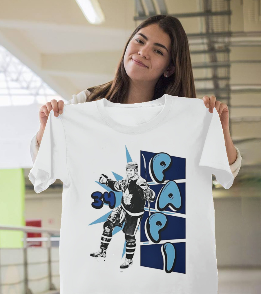 Toronto Maple Leafs Auston Matthews 34 Papi Hockey Legend T-Shirt