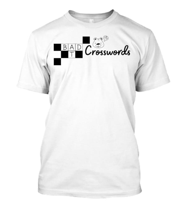 BAD T Crosswords Bear Icon Puzzled Expression T-Shirt