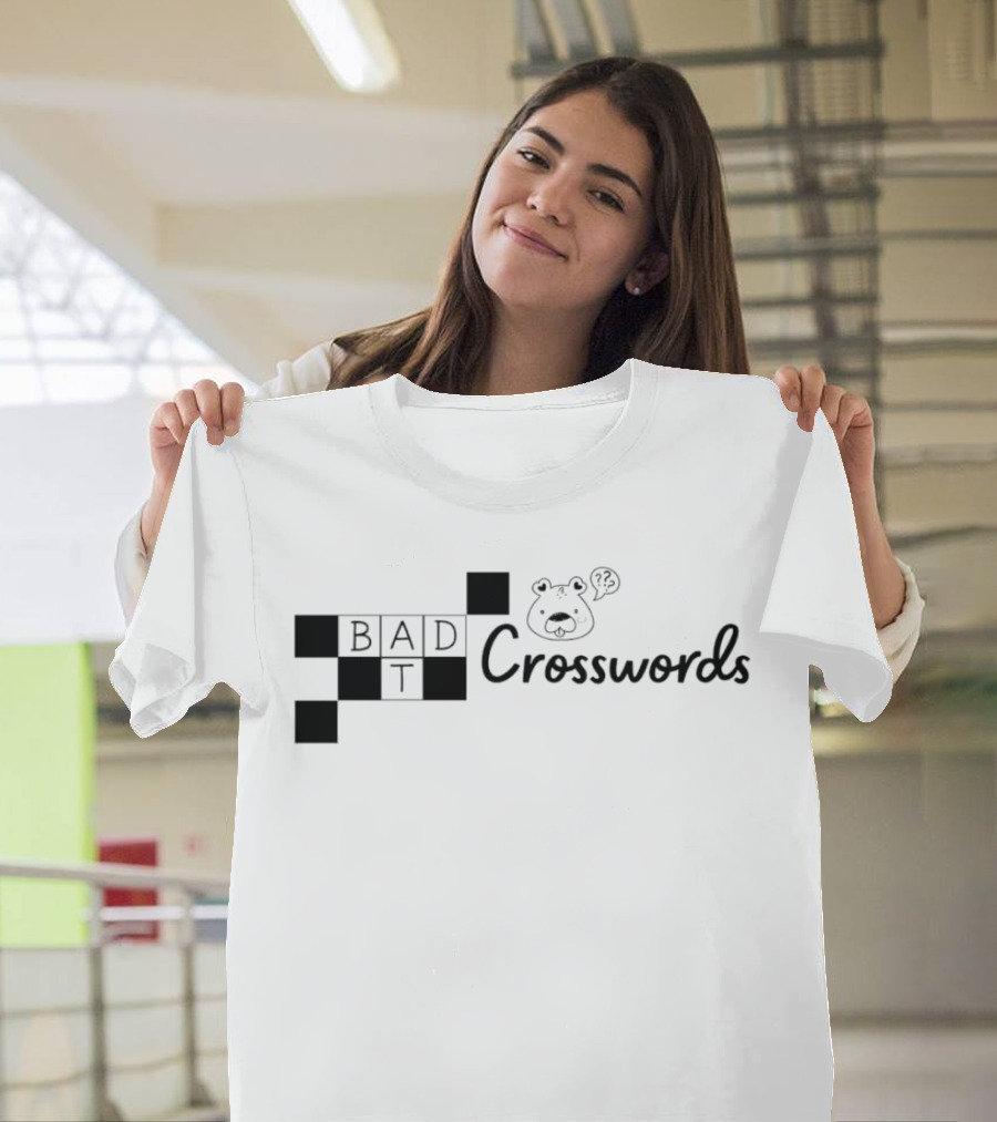 BAD T Crosswords Bear Icon Puzzled Expression T-Shirt
