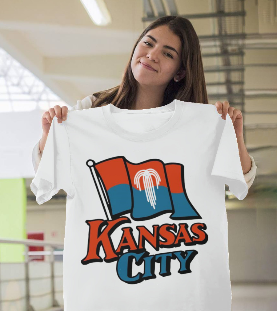 Kansas City Flag with Orange and Blue T-Shirt