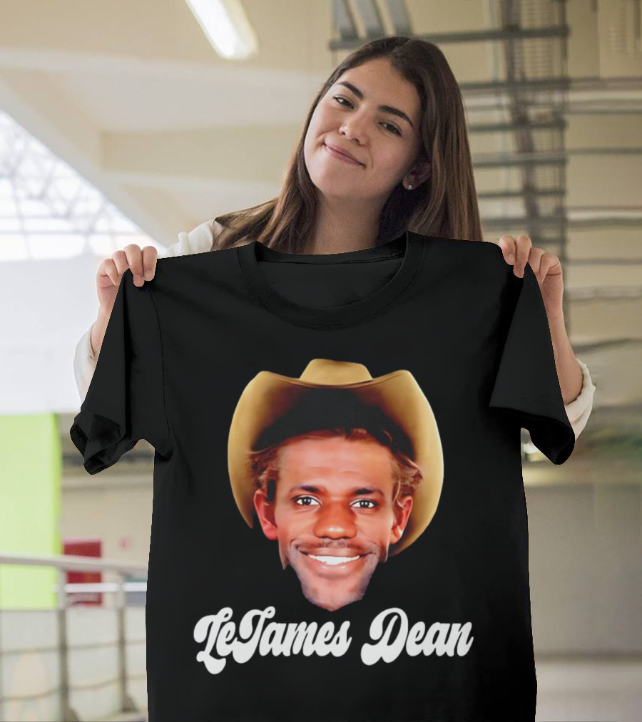 LeBron James LeJames Dean Cowboys and Basketball Fusion Gesicht T-Shirt
