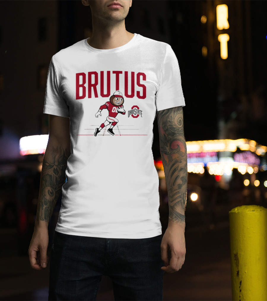 Brutus Ohio State Buckeyes 00 Running Mascot T-Shirt