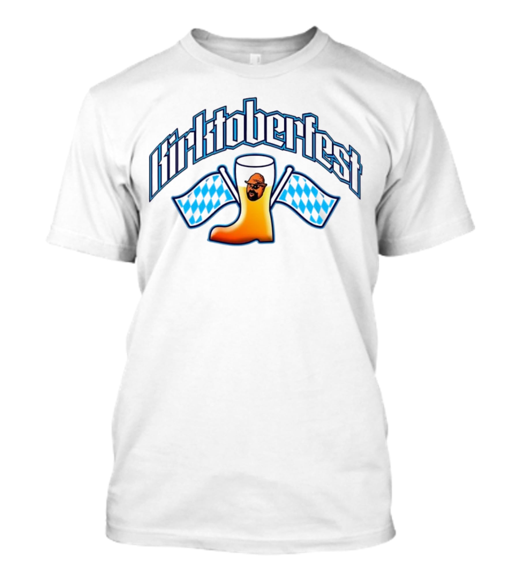 Kirktoberfest Beer Mug With Checkered Flags T-Shirt