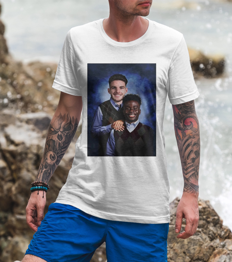 Declan Rice And Bukayo Saka Step Brothers Themed T-Shirt