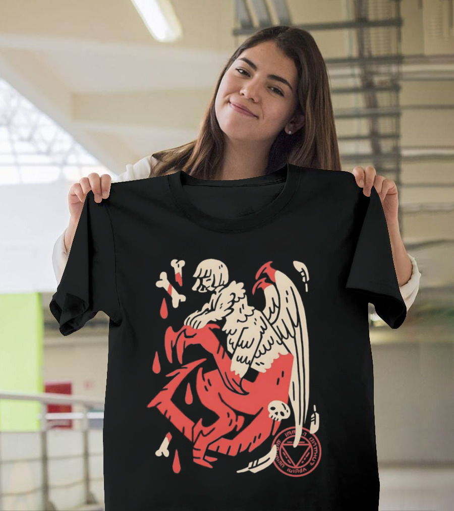 Falin Touden Dungeon Meshi Delicious In Dungeon Forbidden Magic Winged Creature With Skull And Bones T-Shirt