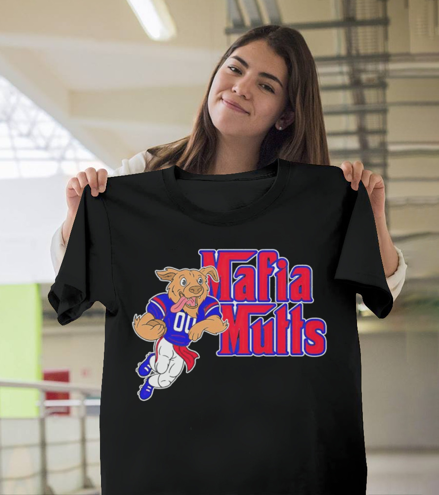 Buffalo Bills Mafia Mutts 01 Football Dog Cartoon T-Shirt
