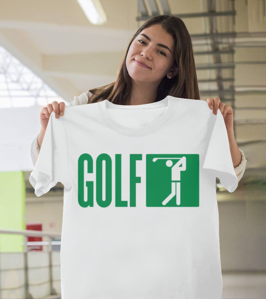 GOLF Swing Silhouette Icon Green T-Shirt