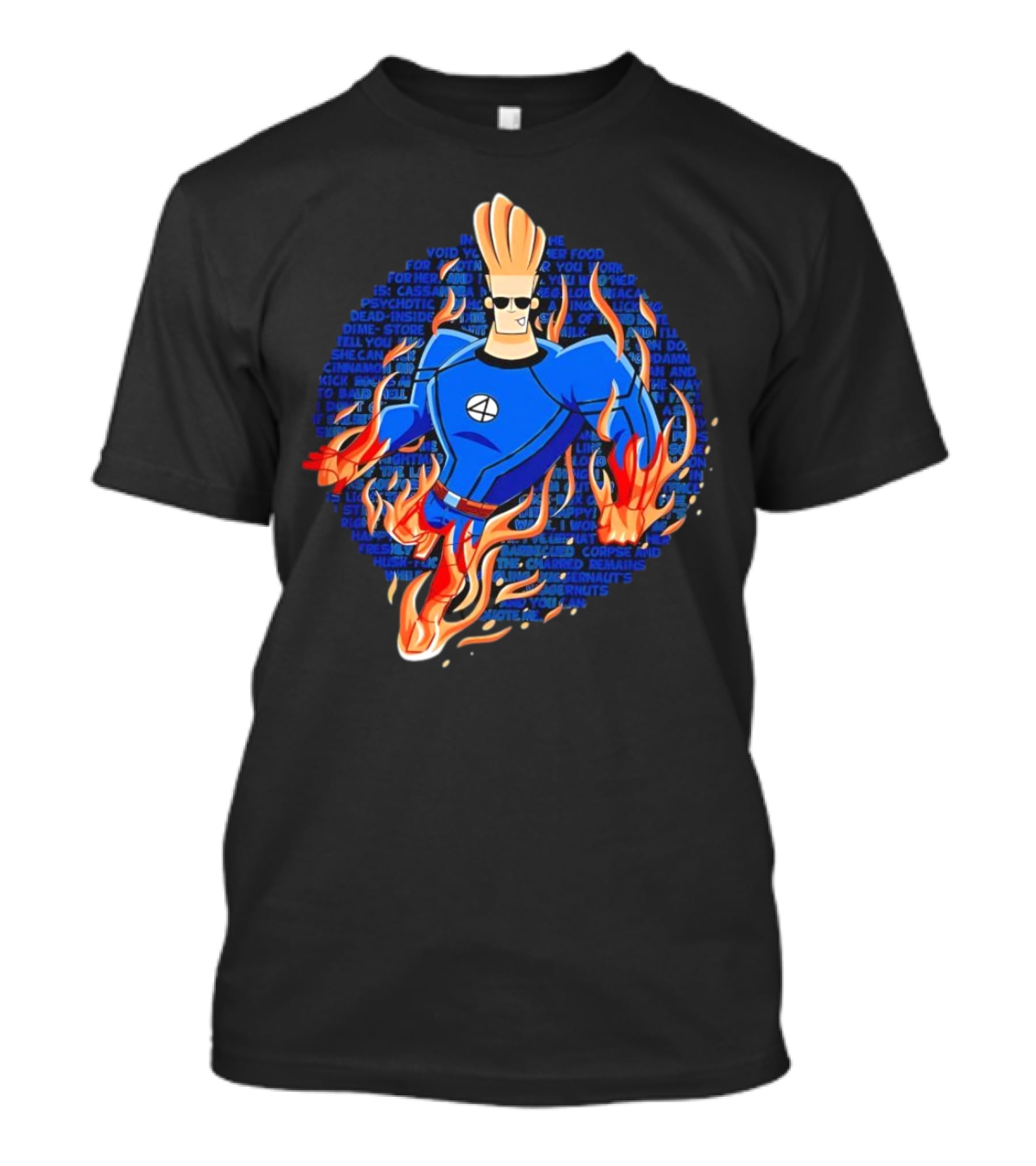 Johnny Bravo Meets Johnny Storm Flame On Momma T-Shirt