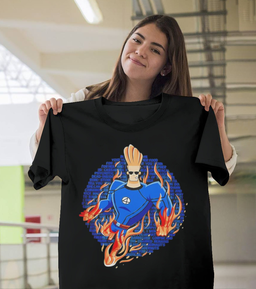 Johnny Bravo Meets Johnny Storm Flame On Momma T-Shirt