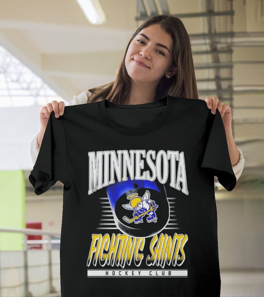 Minnesota Fighting Saints Hockey Club Winged Angel T-Shirt