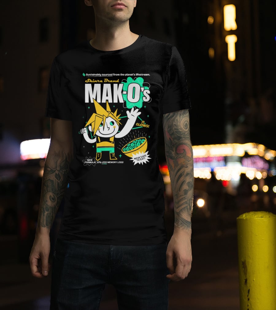 Shinra Brand Mak-0's Sustainably Sourced It Glows New Formula 10% Less Memory Loss Now Safe To Eat T-Shirt