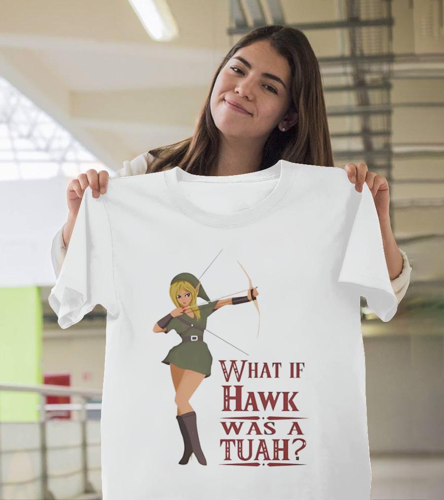 What If Hawk Was a Tuah? Zelda Archer in Green Tunic T-Shirt