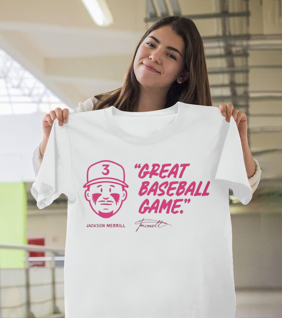 Jackson Merrill San Diego Padres 3 Great Baseball Game Signature T-Shirt