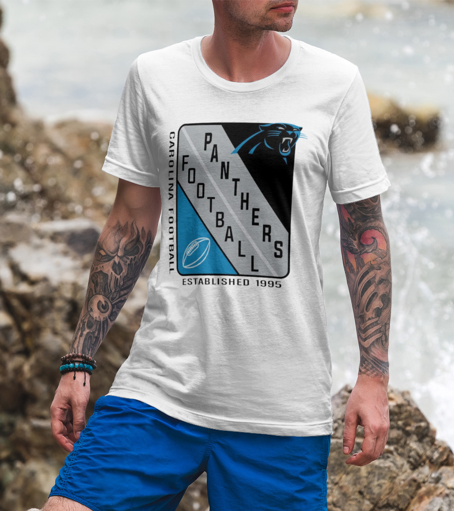 Carolina Panthers Football Shield Established 1995 T-Shirt