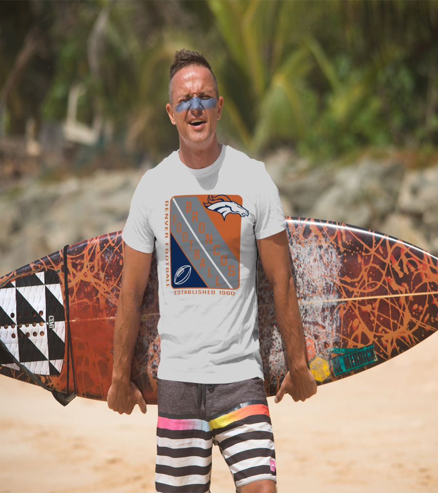 Denver Broncos Football Established 1960 Shield T-Shirt