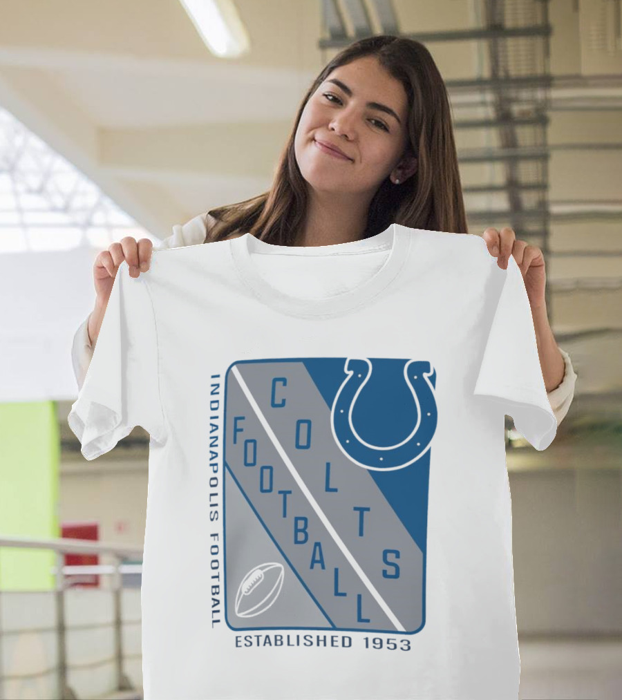 Indianapolis Colts Football Shield Established 1953 T-Shirt