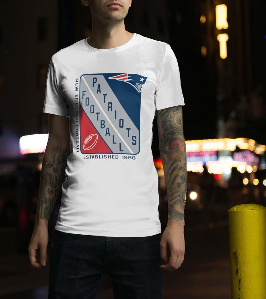 New England Patriots Football Established 1960 Shield T-Shirt