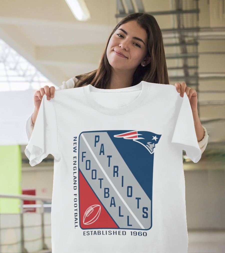 New England Patriots Football Established 1960 Shield T-Shirt