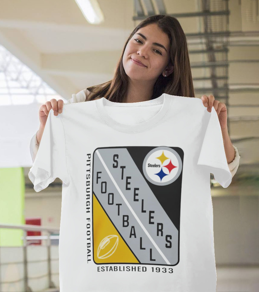 Pittsburgh Steelers Football Established 1933 Shield T-Shirt