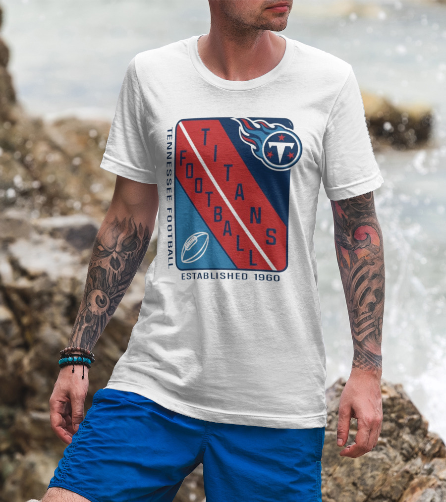 Tennessee Titans Football Established 1960 NFL Shield T-Shirt