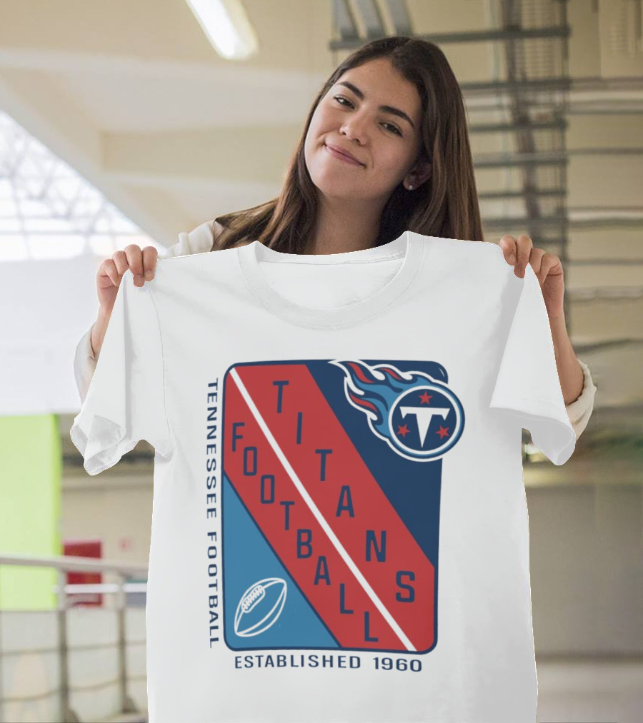 Tennessee Titans Football Established 1960 NFL Shield T-Shirt