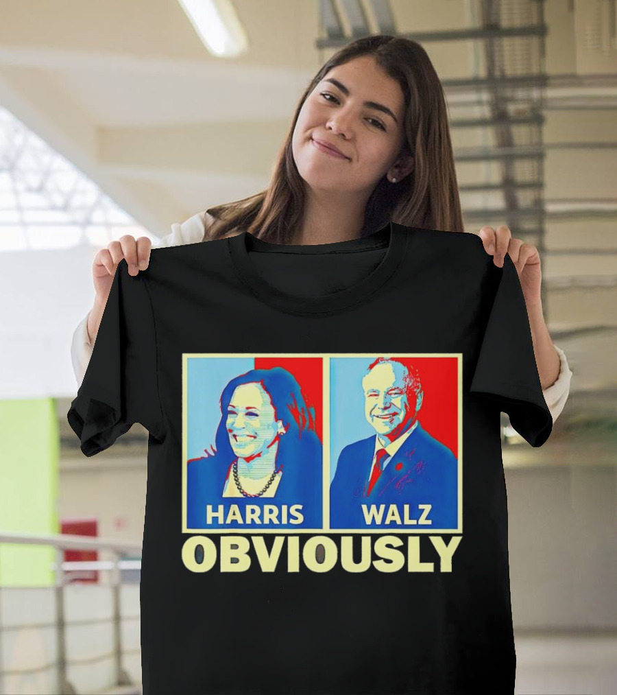 Kamala Harris Tim Walz Obviously Iconic Hope T-Shirt