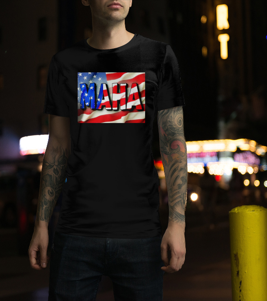 MAHA American Flag USA Patriotic Banner T-Shirt