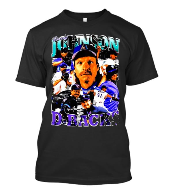 Randy Johnson Arizona Diamondbacks D-Backs Retro Signature T-Shirt