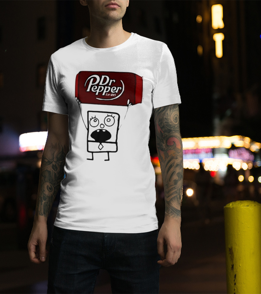 Dr Pepper Est 1885 Character Holding Red Can T-Shirt