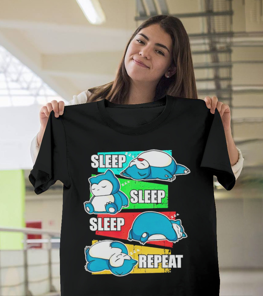 Sleep Sleep Sleep Repeat Snorlax Pokémon Life T-Shirt