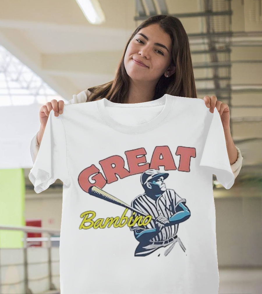 Great Bambino Baseball Legend Iconic Cotton Crew T-Shirt