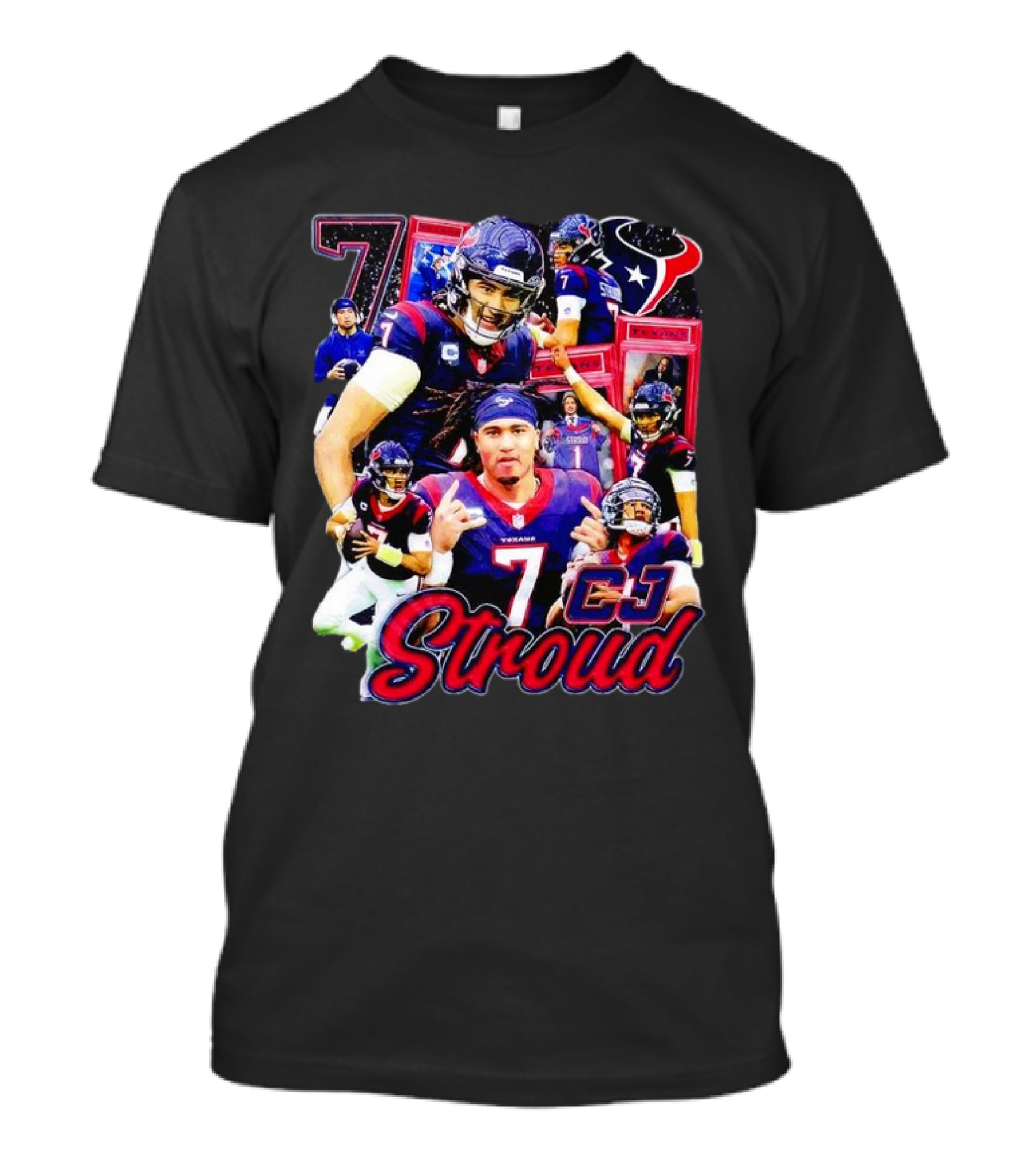 CJ Stroud Houston Texans 7 NFL Football Retro T-Shirt