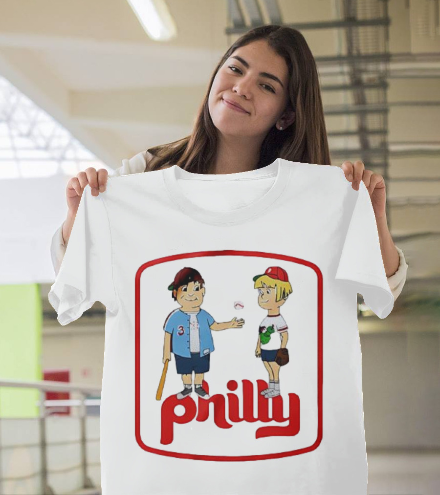 Philadelphia Phillies Phil And Phillis Philly Baseball Cartoon T-Shirt