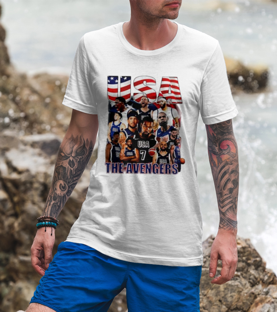USA The Avengers All Team Players Basketball Stars T-Shirt