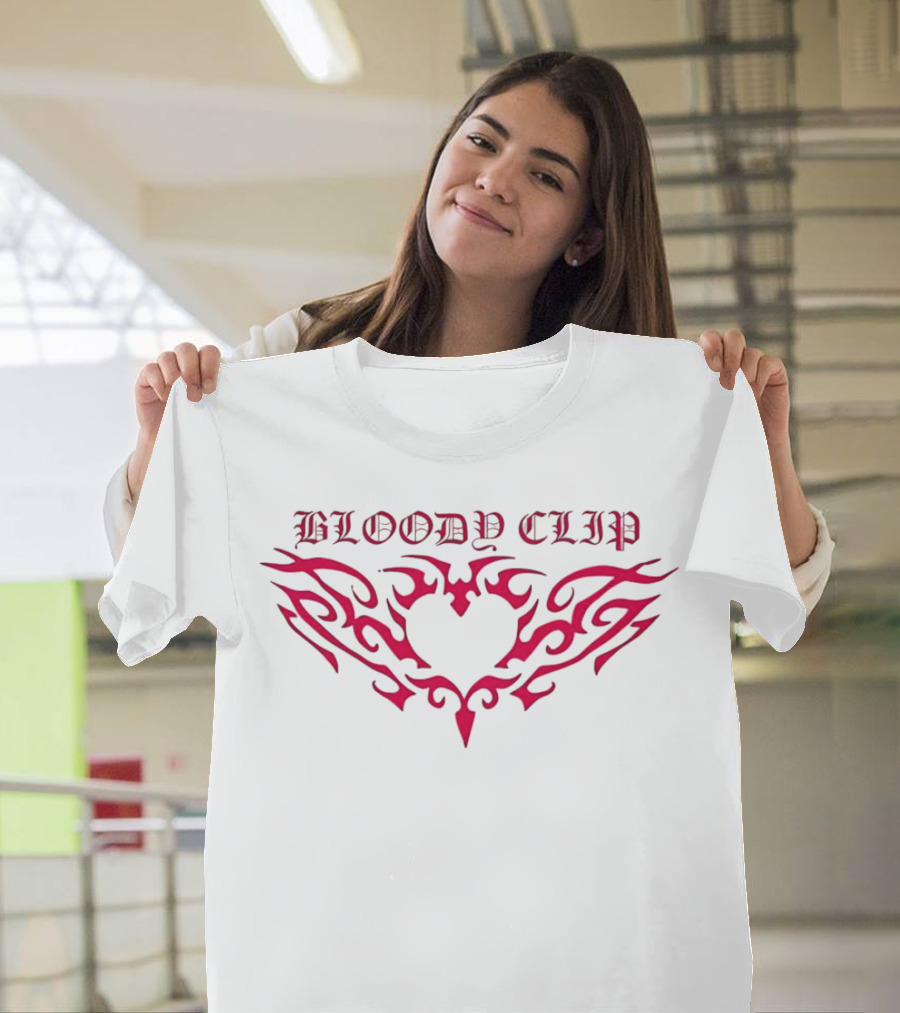 BLOODY CLIP Tribal Heart T-Shirt