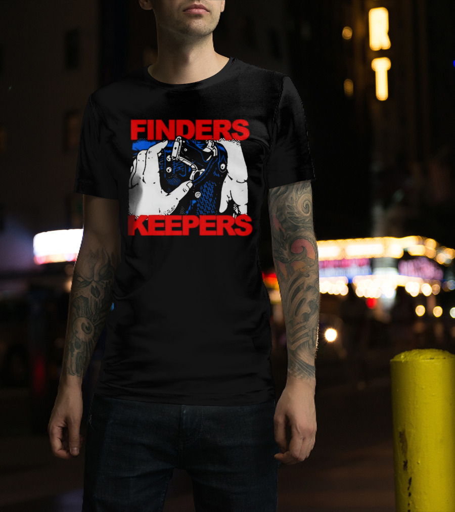 Finders Keepers Gun In Holster Pop T-Shirt