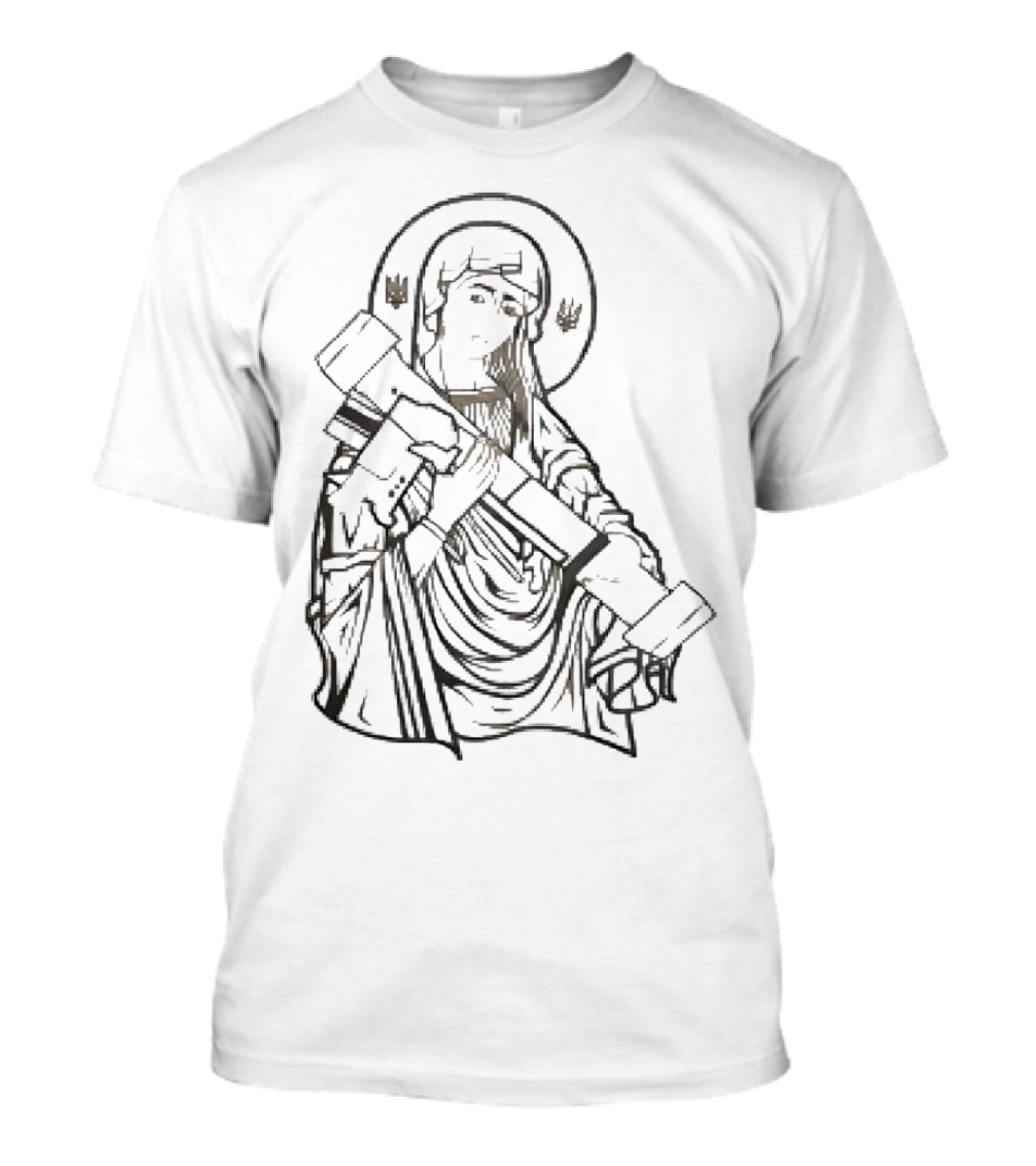 Military Bundle Saint Holding Rocket Launcher T-Shirt