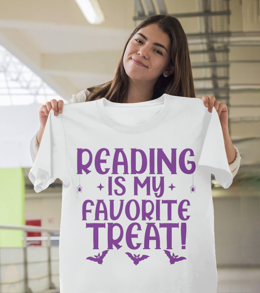 Halloween Bats and Reading Is My Favorite Treat T-Shirt