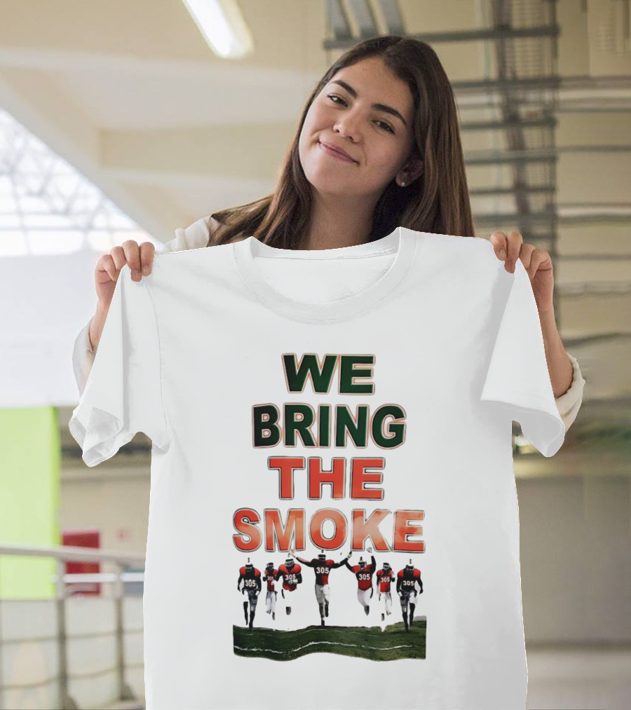 We Bring The Smoke Football Team Players Running With 305 Jerseys T-Shirt