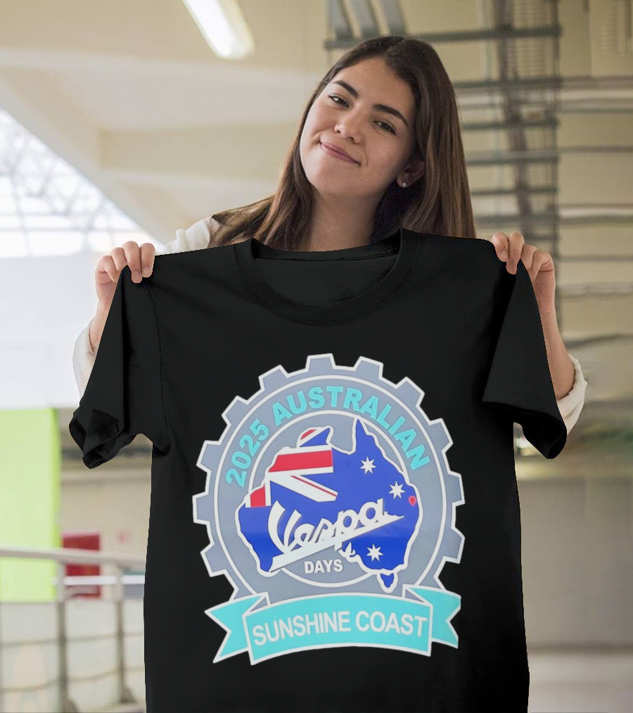 2025 Australian Sunshine Coast Vespa Days Australia Flag T-Shirt