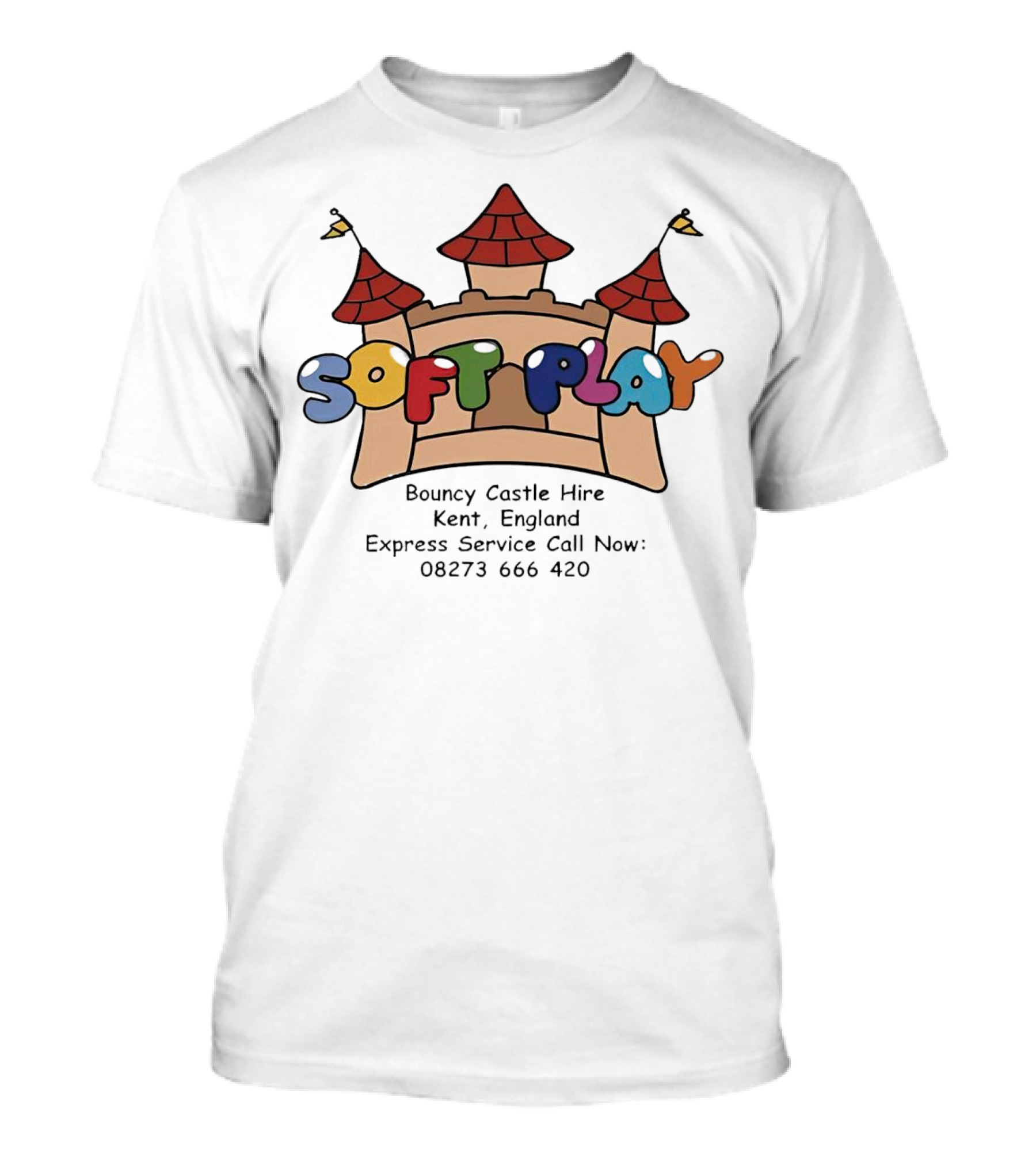 Soft Play Bouncy Castle Hire Kent England Express Service T-Shirt
