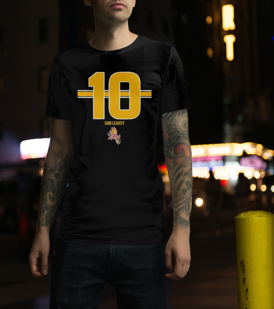 Sam Leavitt 10 Arizona State Sun Devils Football Player Iconic T-Shirt