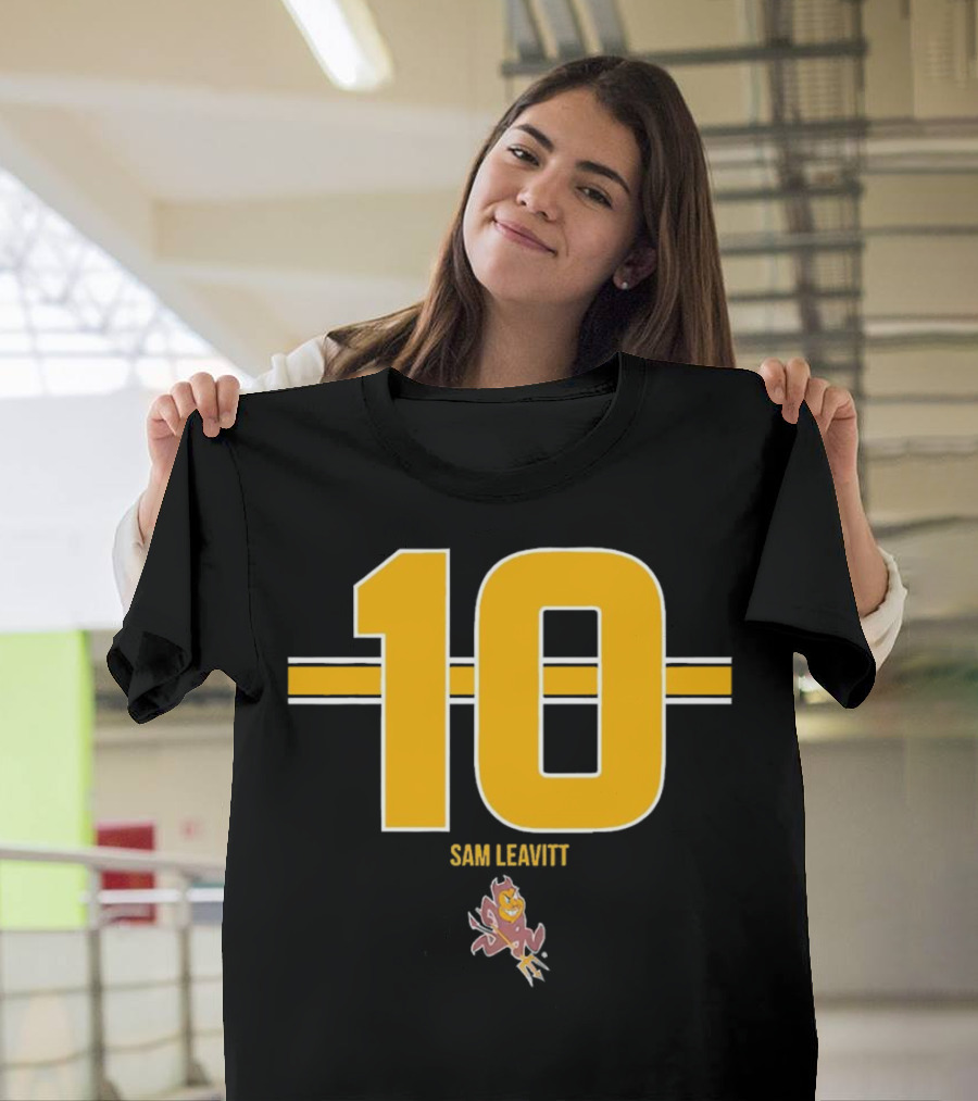 Sam Leavitt 10 Arizona State Sun Devils Football Player Iconic T-Shirt