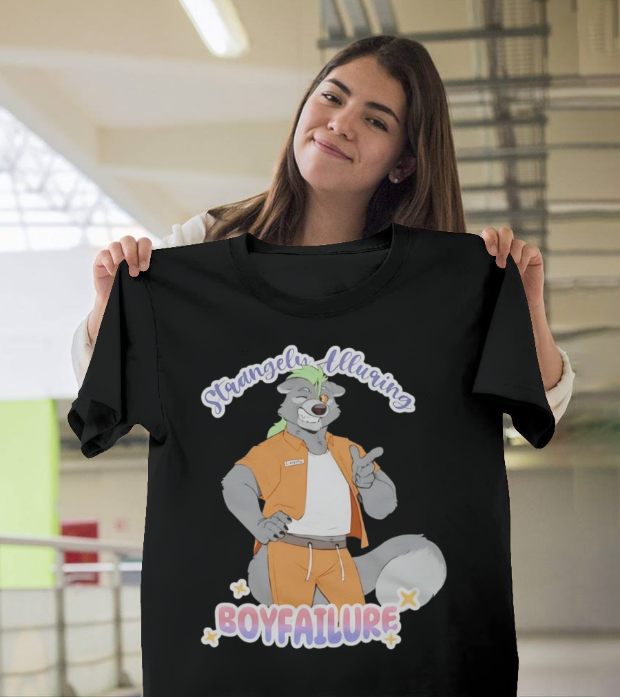 Strangely Alluring Boyfailure Anthro Character in Orange T-Shirt