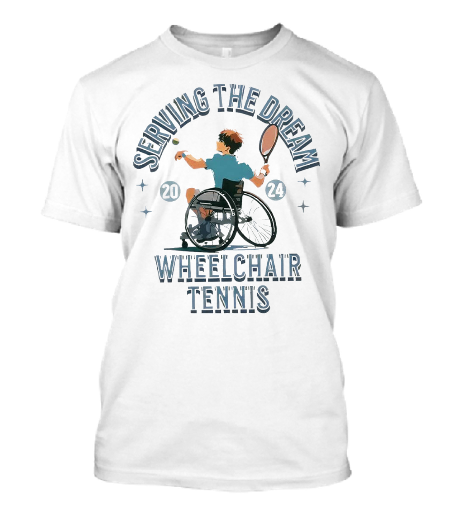 Serving The Dream Wheelchair Tennis T-Shirt