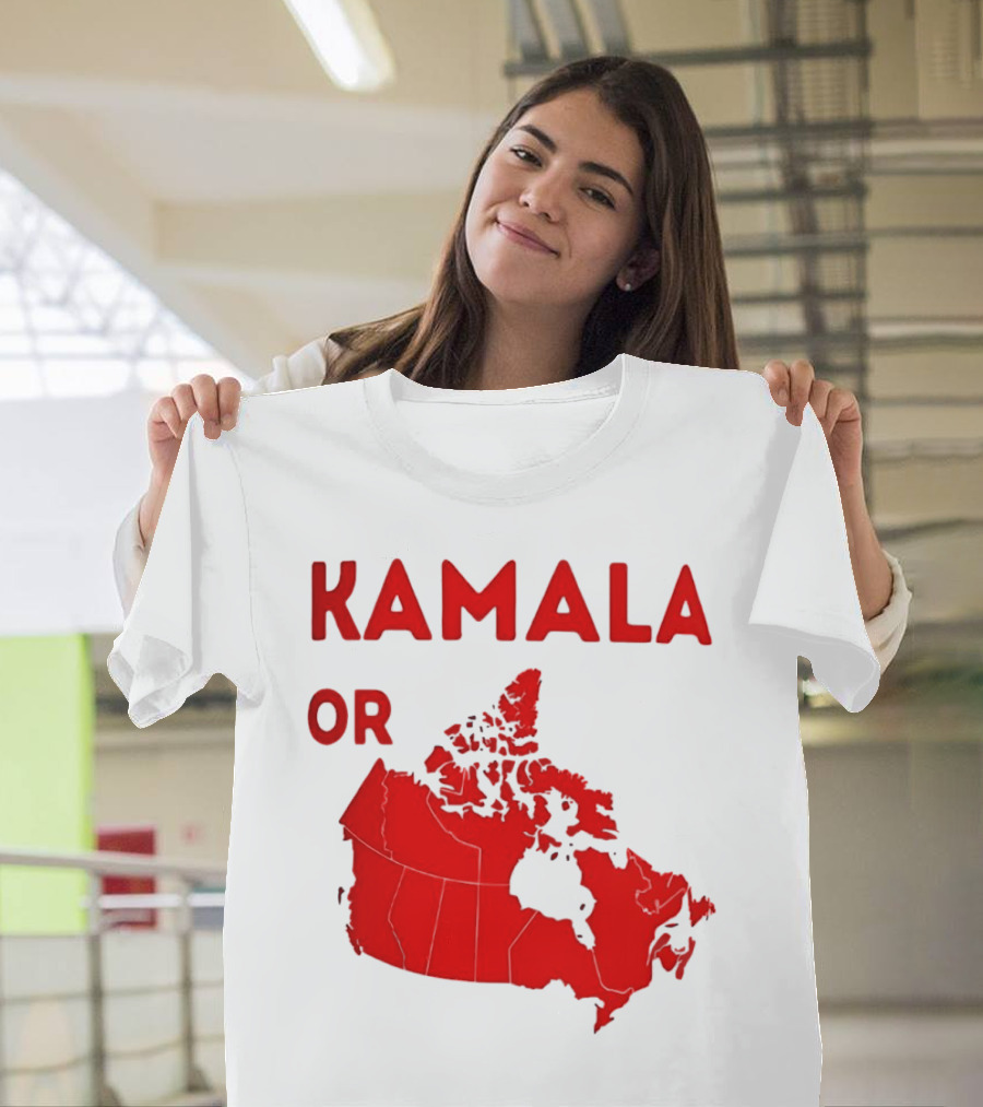 Kamala or Canada Map Red T-Shirt