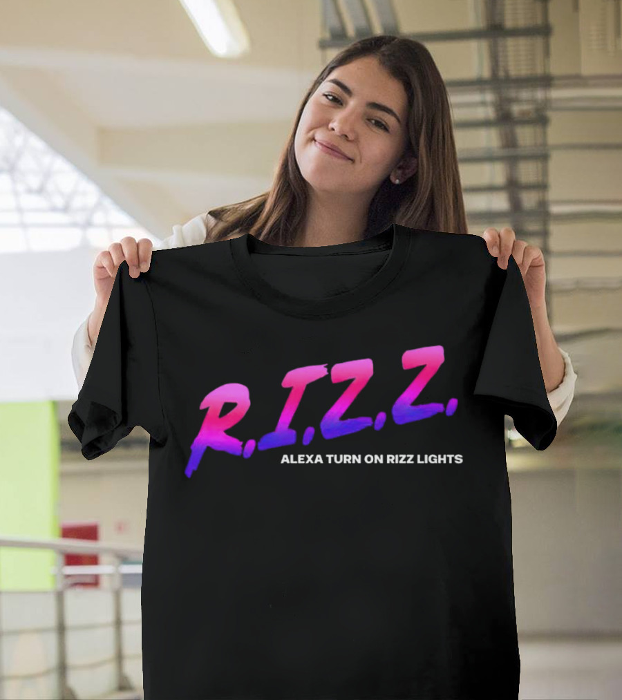 Rizz Alexa Turn On Rizz Lights Retro Gradient T-Shirt