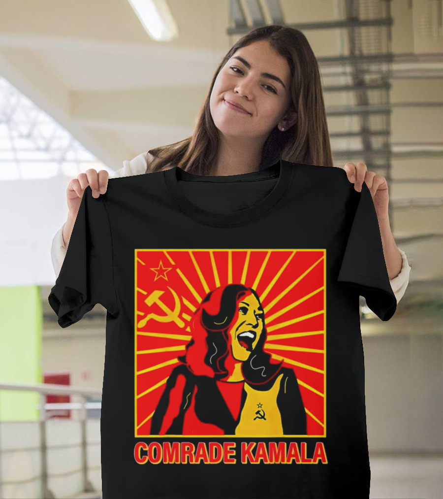 Comrade Kamala Socialist Commie La Harris 2024 Kammunism Red Star Hammer and Sickle T-Shirt