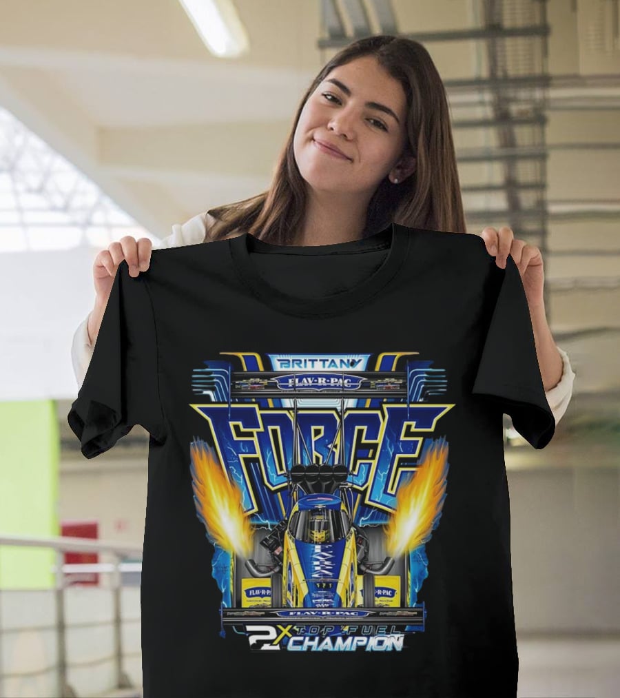 Brittany Force Flav-R-Pac FORCE 2X Top Fuel Champion T-Shirt